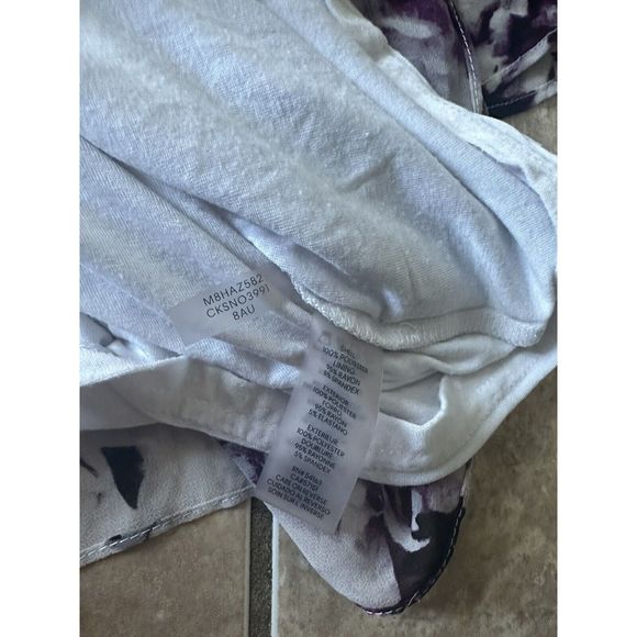 Calvin Klein Floral Blouse - Purple and White - Picture 4 of 8